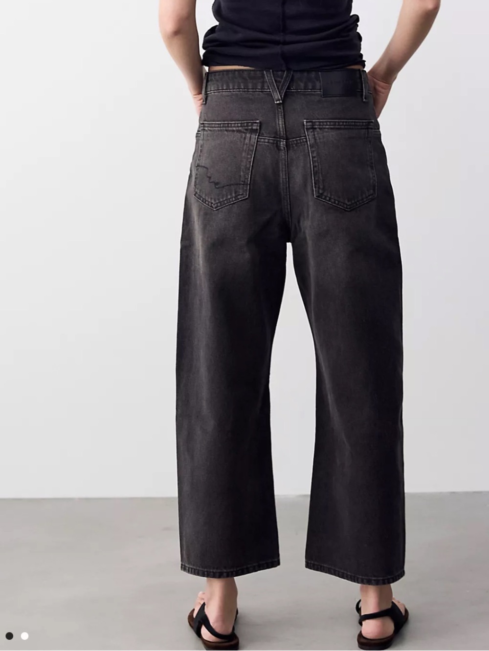 Free People Black Washed Boyfriend Jeans - Picture 2 of 11